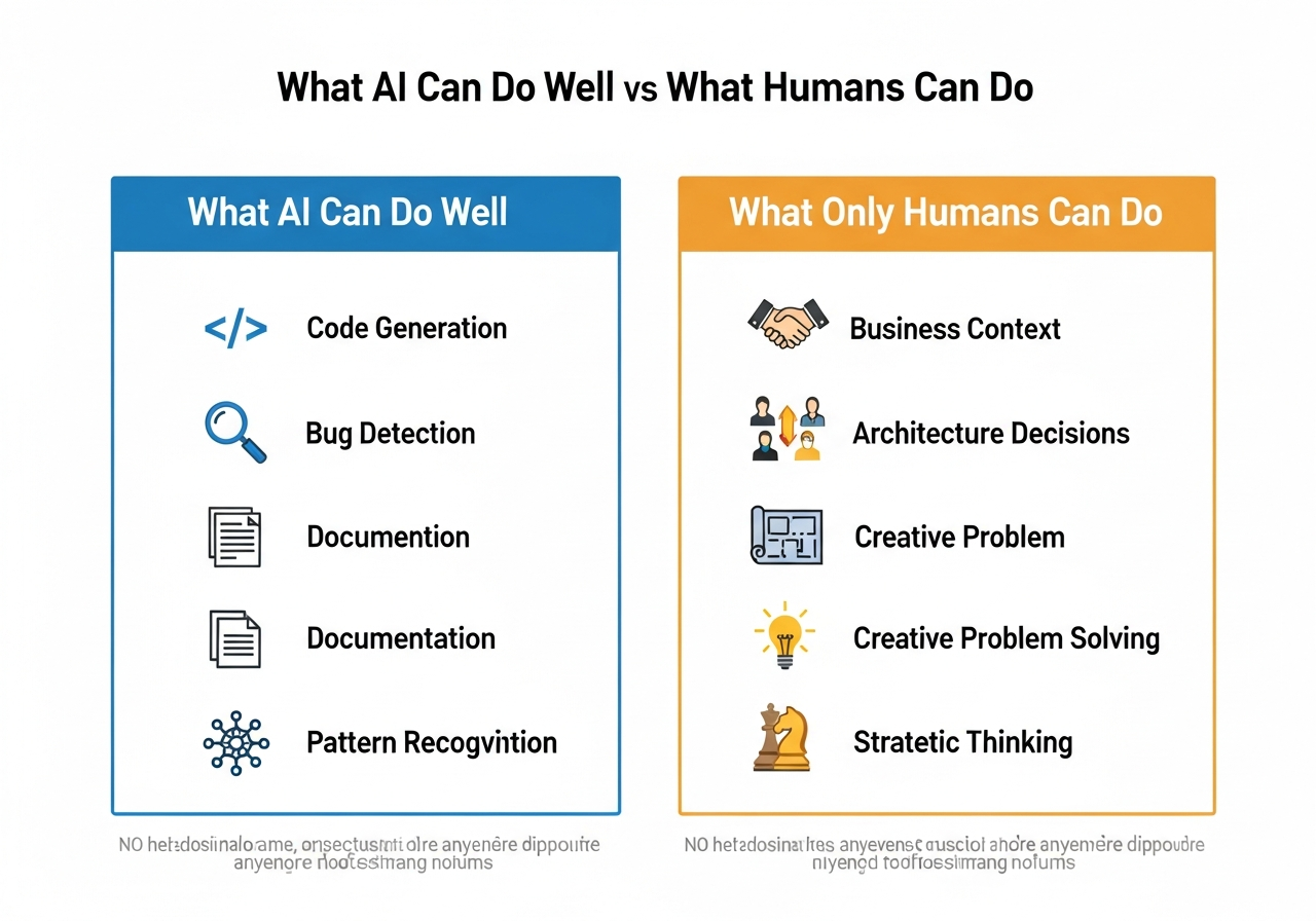 AI Capabilities vs Human Developer Skills Comparison