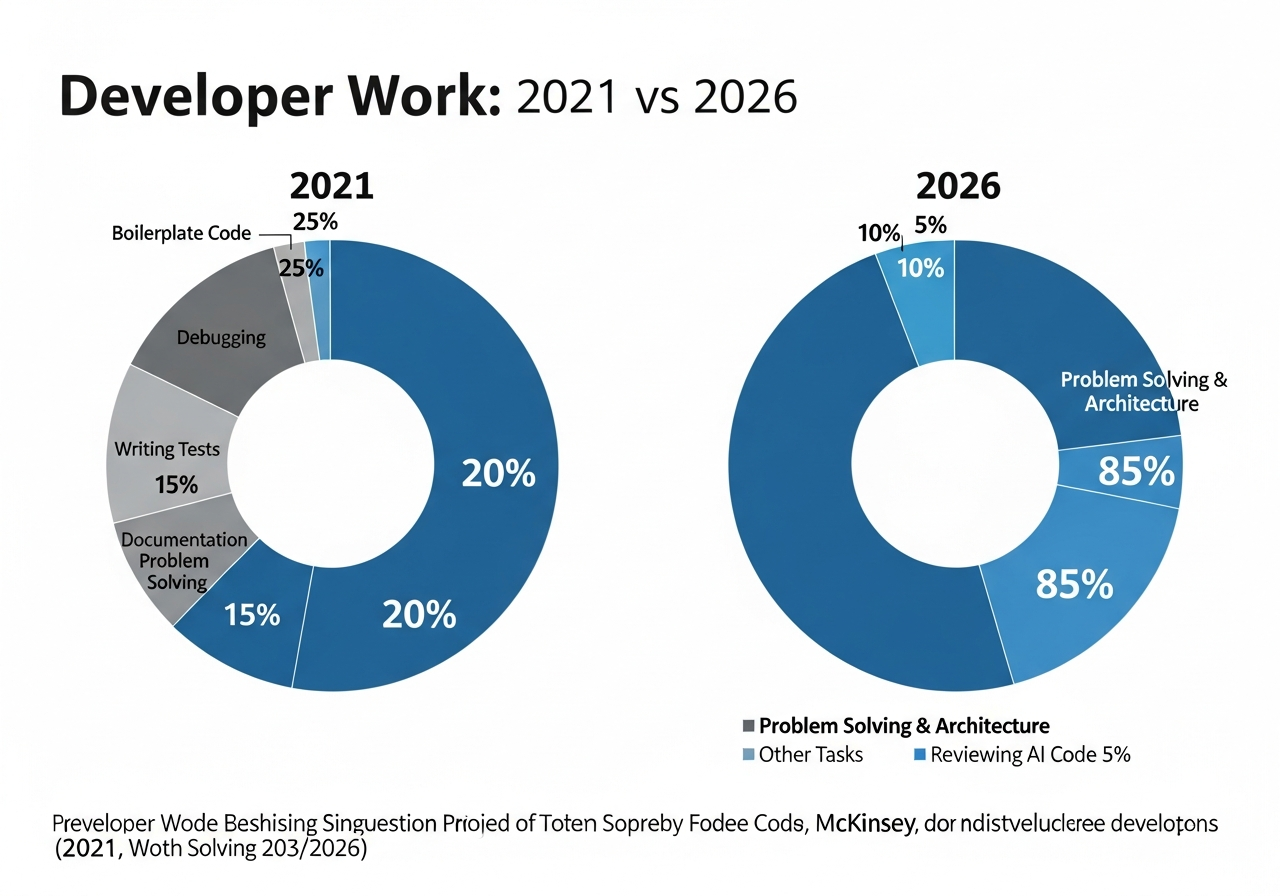 Developer Work Distribution 2021 vs 2026